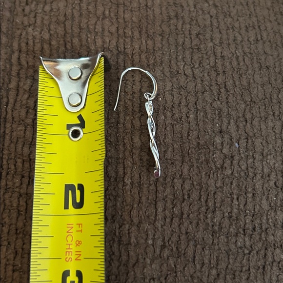 Harley-Davidson Silver and Blue Infinity Earrings - Picture 3 of 5